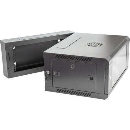 Pro.2 4RU 550mm Deep x 600mm Width Hinged Wall Mount Data Cabinet Rack - Glass Door # WMC4U55H