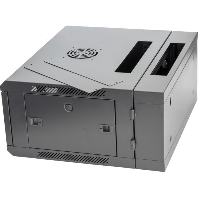 Pro.2 4RU 550mm Deep x 600mm Width Hinged Wall Mount Data Cabinet Rack - Glass Door # WMC4U55H