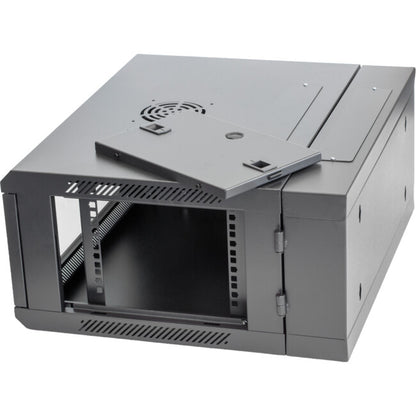 Pro.2 4RU 550mm Deep x 600mm Width Hinged Wall Mount Data Cabinet Rack - Glass Door # WMC4U55H