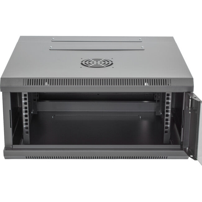 Pro.2 4RU 550mm Deep x 600mm Width Hinged Wall Mount Data Cabinet Rack - Glass Door # WMC4U55H