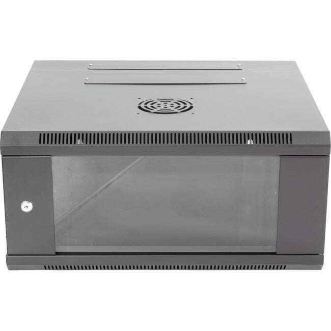 Pro.2 4RU 550mm Deep x 600mm Width Hinged Wall Mount Data Cabinet Rack - Glass Door # WMC4U55H