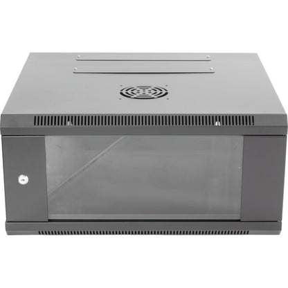 Pro.2 4RU 550mm Deep x 600mm Width Hinged Wall Mount Data Cabinet Rack - Glass Door # WMC4U55H