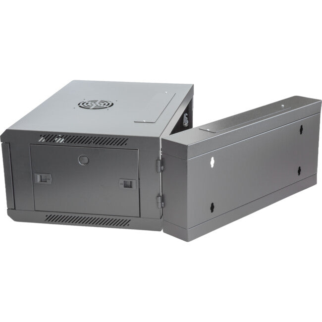 Pro.2 4RU 550mm Deep x 600mm Width Hinged Wall Mount Data Cabinet Rack - Glass Door # WMC4U55H