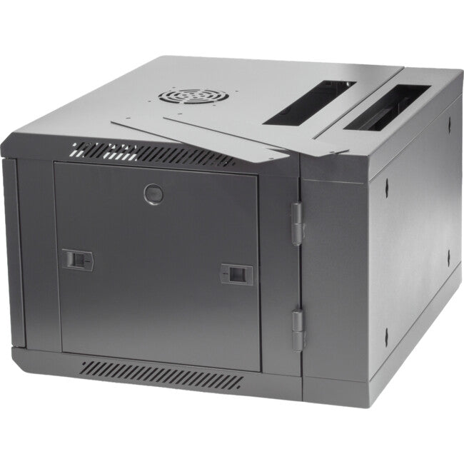 Pro.2 6RU 550mm Deep x 600mm Width Hinged Wall Mount Data Cabinet Rack - Glass Door # WMC6U55H