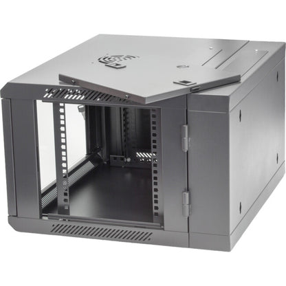 Pro.2 6RU 550mm Deep x 600mm Width Hinged Wall Mount Data Cabinet Rack - Glass Door # WMC6U55H