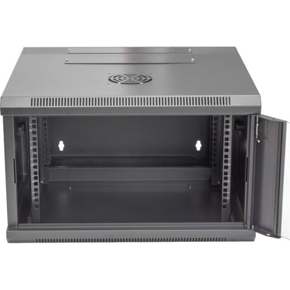Pro.2 6RU 550mm Deep x 600mm Width Hinged Wall Mount Data Cabinet Rack - Glass Door # WMC6U55H