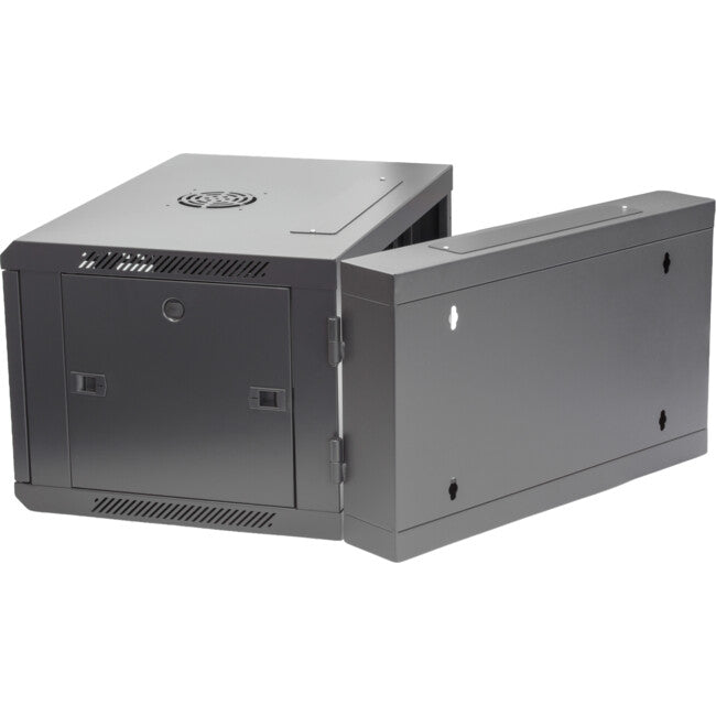 Pro.2 6RU 550mm Deep x 600mm Width Hinged Wall Mount Data Cabinet Rack - Glass Door # WMC6U55H