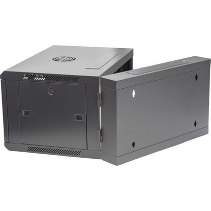 Pro.2 6RU 550mm Deep x 600mm Width Hinged Wall Mount Data Cabinet Rack - Glass Door # WMC6U55H