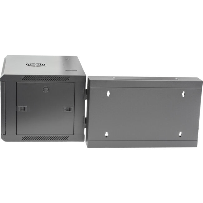 Pro.2 6RU 550mm Deep x 600mm Width Hinged Wall Mount Data Cabinet Rack - Glass Door # WMC6U55H