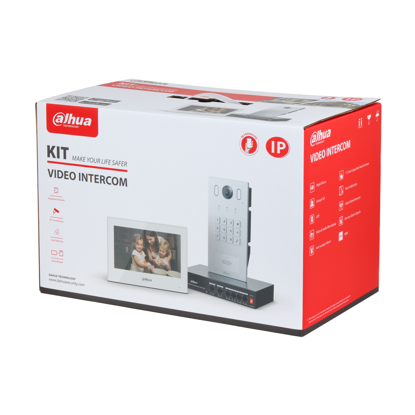 Dahua DHI-KTP05(S) IP Villa Outdoor Station & Indoor Monitor Surface Mount Kit
