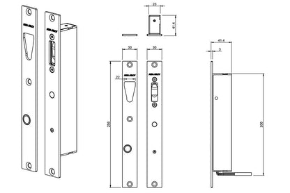 Assa Abloy ES8100 V-Lock Glass Door 11.4-28VDC Monitored