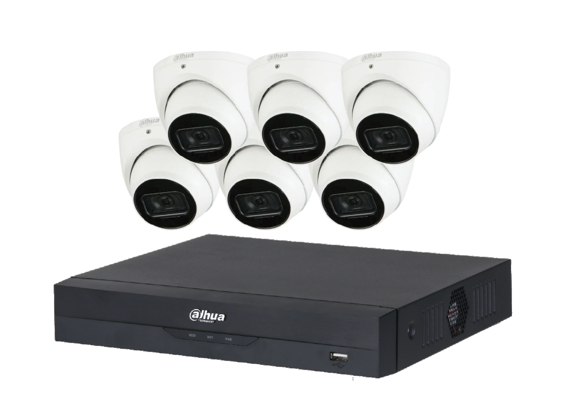 Dahua 8 Channel NVR Recorder + 6 x 6MP Eyeball Camera KIT