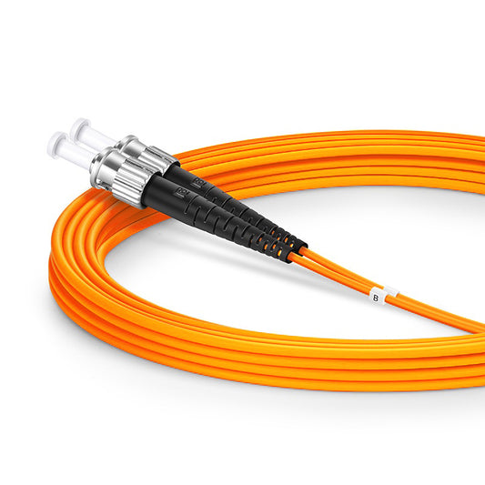 ST UPC to ST UPC Duplex OS2 Single Mode PVC (OFNR) 2.0mm Fiber Optic Patch Cable 3m # 40421