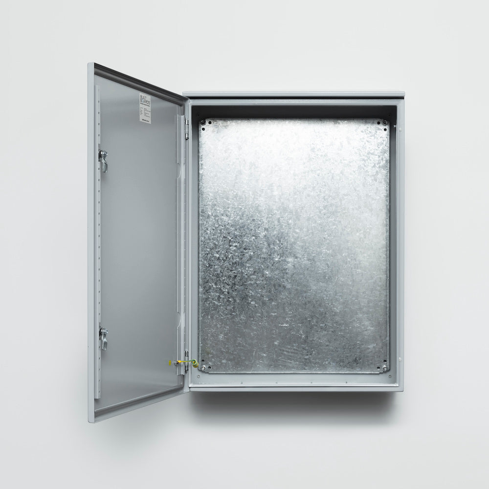 Built Boards BBE504020ST IP66 Enclosure 500H x 400W x 200D Galvanised Grey Steel