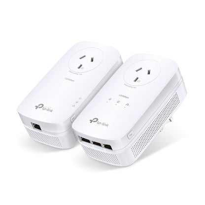 TP-Link TL-PA8033P AV1300 3-Port Gigabit Passthrough Powerline Starter Kit