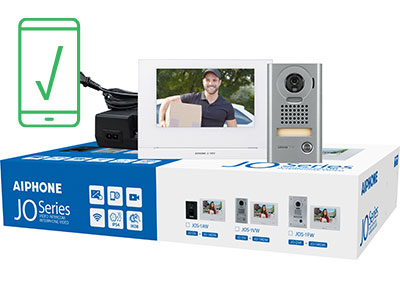 Aiphone JOS-1VW JO Series SURFACE Mount WIFI Colour Video Hands Free Intercom Kit JO1MDW, JODV, PSU