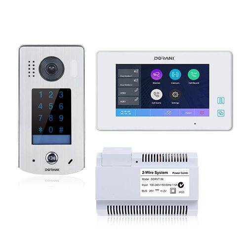 Dorani DORVT20-KP Surface Mount Wi-Fi Kit w/ Memory, Keypad (7" Monitor, Door Station, Power Supply)