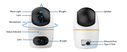 Dahua DH-H5D-5F 5+5MP Indoor Wi-Fi Dual-Lens Pan & Tilt Camera