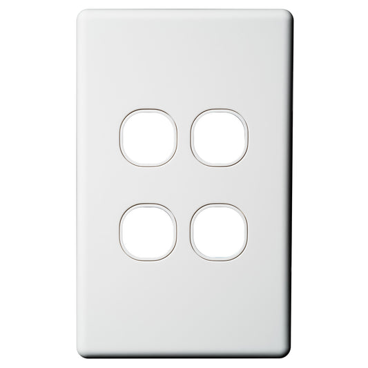 4 Gang Switch Wall Plate - Quad AS204