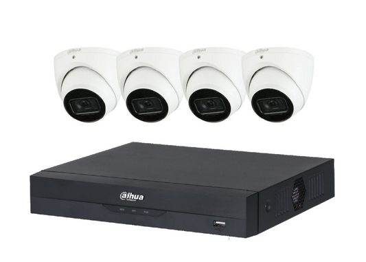 Dahua 4 Channel NVR Recorder + 4 x 6MP Eyeball Camera Kit