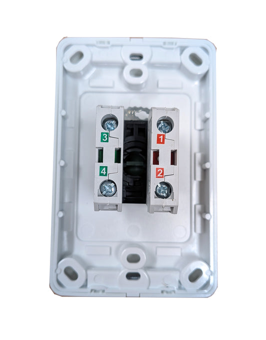 Arlin ARLSWP-69G Shrouded Press to Exit Button Green on Plastic Plate