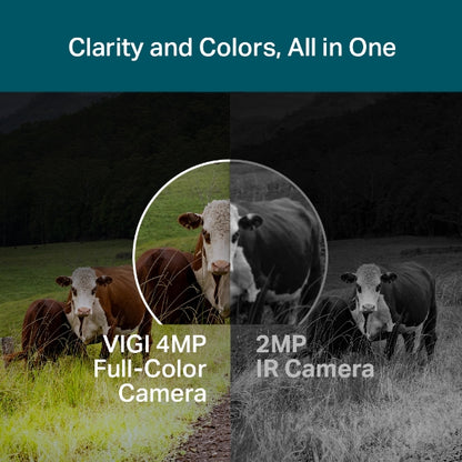 TP-Link VIGIC540-4G(4mm) VIGI 4MP Outdoor Full-Colour 4G Pan Tilt Network Camera