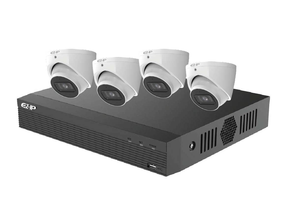 EZIP 4 Channel PRO Network Video Recorder + 4 x 6MP SMD Camera + 2TB HDD Kit # EZKIT/N44PRO-2T/IPC-T1B63-SMD