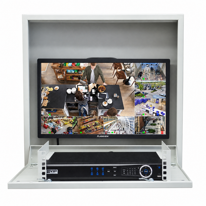 CCTV RK003 Security Slimline Vertical Wall Mount Cabinet for NVRs and Monitors